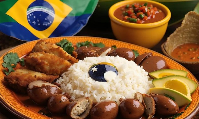 Brezilya Mutfağı Brezilya mutfağı, tarih boyunca farklı kültürlerin etkisiyle şekillenmiş ve bugün dünya gastronomisinde özel bir yere sahip olmuştur. Yerli halkın yemek gelenekleri, Afrika’dan getirilen kölelerin mutfak alışkanlıkları ve Portekiz kolonyal döneminin etkileri birleşerek benzersiz bir mutfak kültürü ortaya çıkarmıştır. Bu çeşitlilik, Brezilya’nın geniş coğrafyasının sunduğu zengin tarım ürünleri ve deniz mahsulleriyle harmanlanmıştır. Konulu bir haber görseli.