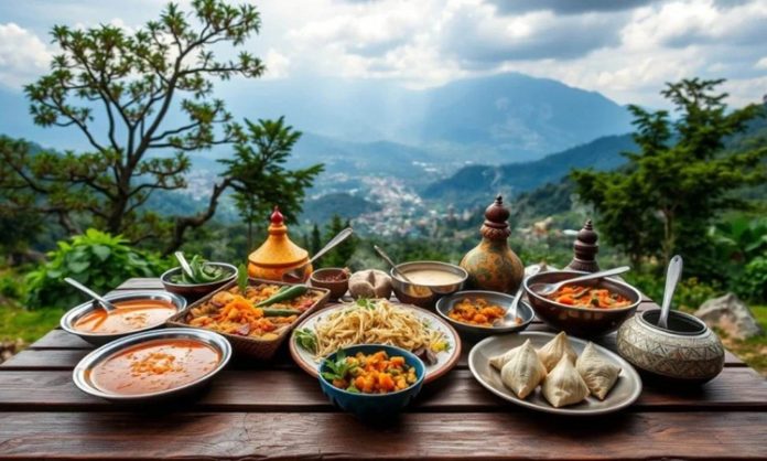 Nepal Mutfağı Nepal, Himalayaların eteklerinde yer alan ve zengin kültürel çeşitliliğe sahip bir ülkedir. Bu konum, Nepal mutfağının hem Asya hem de Tibet etkilerini bir araya getirmesine olanak tanımıştır. Pirinç ve baklagillerin temel besin maddesi olduğu bu mutfakta, baharatların ustaca kullanımı yemeklerin karakterini belirler. Nepal yemekleri, hem lezzet hem de görsellik açısından öne çıkarak kültürel bir deneyim sunar. Konulu bir haber görseli.