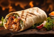 Orta Doğu mutfağının en bilinen sokak lezzetlerinden biri olan Shawarma, ince dilimlenmiş etin özel baharatlarla marine edilip dikey döner üzerinde pişirilmesiyle hazırlanır. Genellikle tavuk, dana veya kuzu eti kullanılır ve lavaş veya pita ekmeğiyle servis edilir. Bu lezzet, hem hızlı hem de doyurucu bir öğün alternatifi sunar. Konulu bir haber görseli.